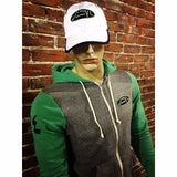 Muslim 1434 Two Tone Dubai Zip Up Green and Grey Hoodie